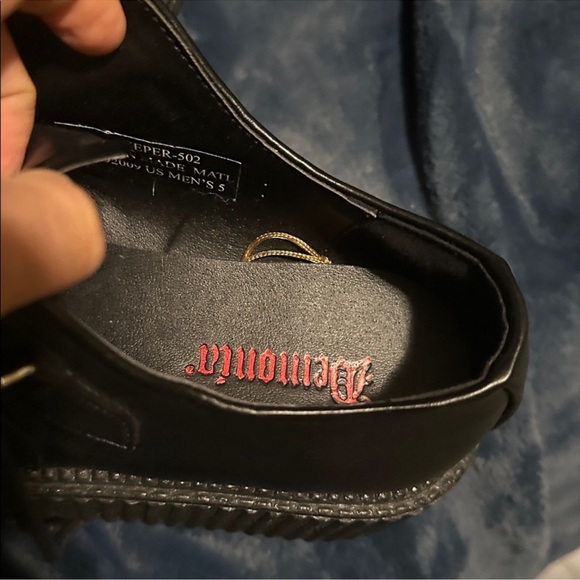 Demonia vintage Black Men's Loafers creeper preowned - Picture 13 of 13